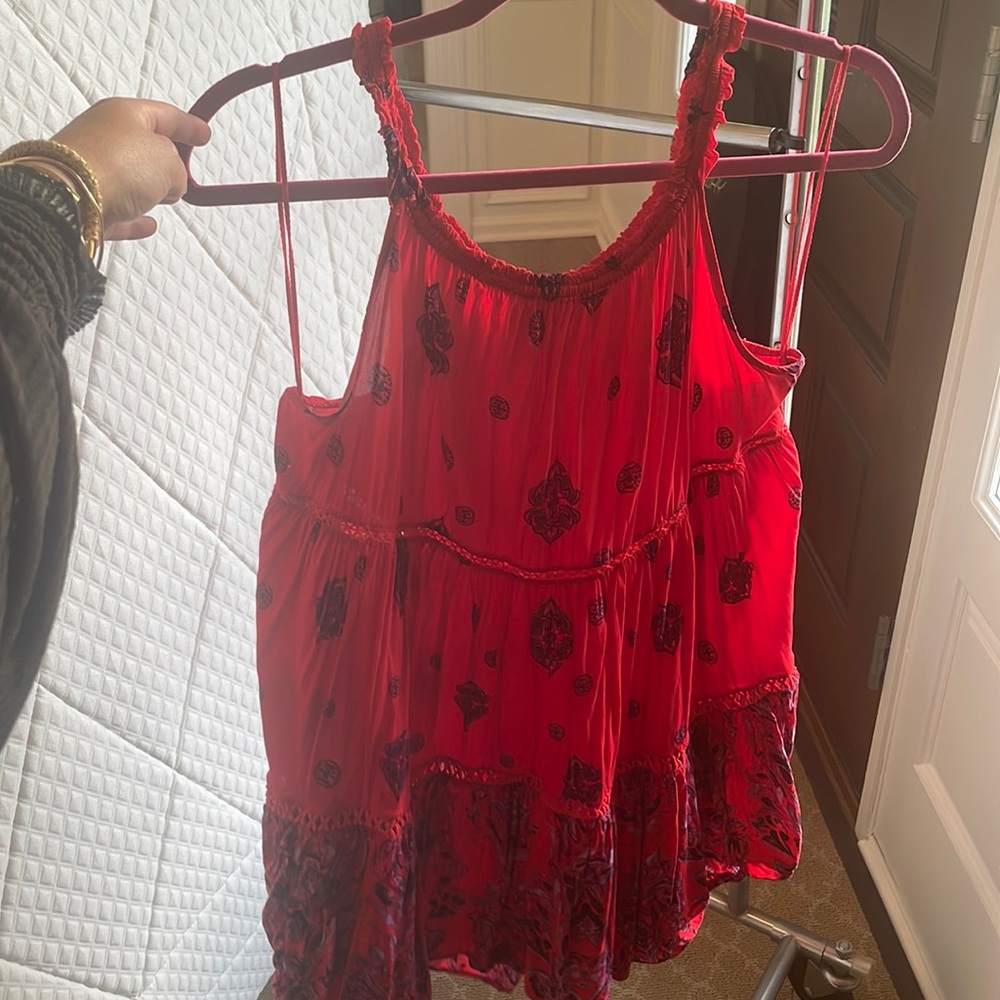 Red free people dress size small